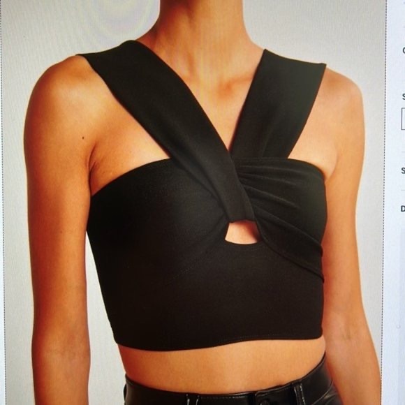 Abercrombie Black Crop Top - Picture 1 of 5